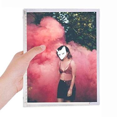 Imagem de Pink Fog Head Girl Florestal Science Nature Scenery Caderno Diário Folhas Soltas Recarregável Diário Papelaria