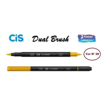 Imagem de Caneta Pincel Cis Dual Brush Pen Aquarelável 28 Laranja Cl