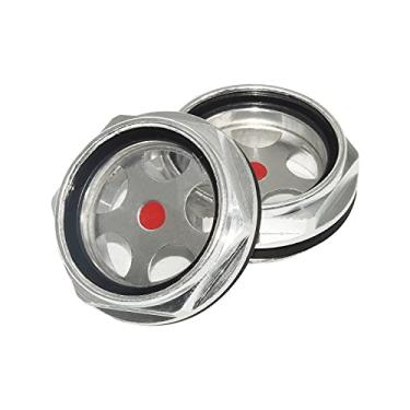 Imagem de Flyshop Vidro de visão de nível de óleo do compressor de ar de rosca macho de 48 mm de diâmetro de liga de alumínio