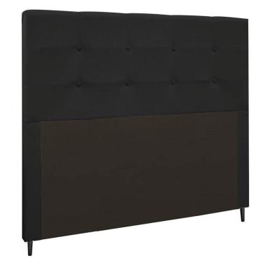 Imagem de Cabeceira Luna Para Cama Box Casal 140 Cm Suede Preto