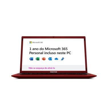 Imagem de Notebook Positivo Motion Red Q464c-o Intel® Atom® Quad Core™ Windows 10 Home 14,1'' Vermelho – Inclui Microsoft 365*