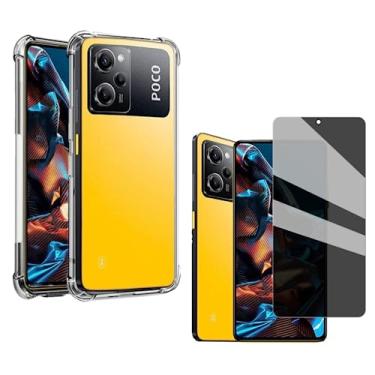 Imagem de Capa Capinha Anti Impacto + Película Privacidade 3D Compatível Com Poco X5 Pro 5G - (Hard Glass Store)