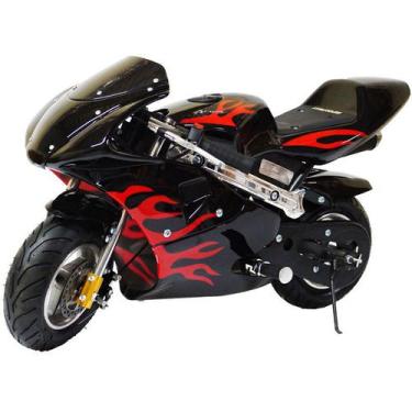 Imagem de Mini Moto Infantil Gasolina 2 Tempos 49Cc Speed Ninja Gp Esportiva Imp