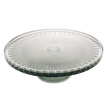 Imagem de PRATO P/BOLO CRISTAL DE CHUMBO C/PÉ QUEEN VERDE 32x11cm