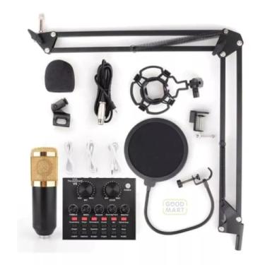 Imagem de Briwax Kit de Áudio V8 + Microfone BM800 com Braço Articulado