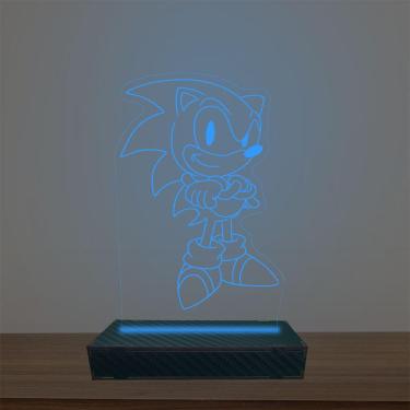 Imagem de Luminária Led 3d Sonic Abajur Luxo