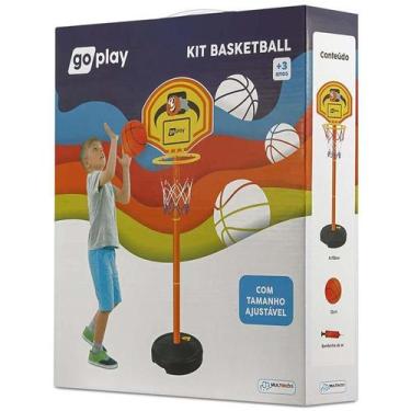 Imagem de Go Play Kit Basquete Com Pedestal Ajustável - Br951 - Multikids