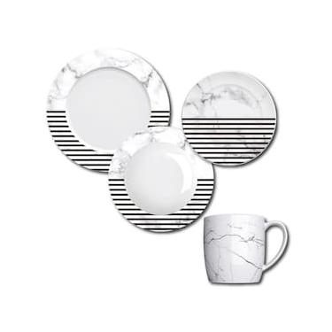 Imagem de Aparelho de Jantar, Chá e Sobremesa 16 Peças Germer Geo em Porcelana – Estampado