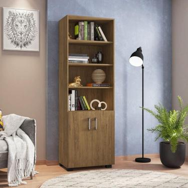 Imagem de Armário para Escritório Livreiro 2 Portas 5 Prateleiras Espresso Móveis Freijó