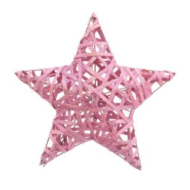Imagem de Estrela Decoração Natal 30cm Rosa - Cromus