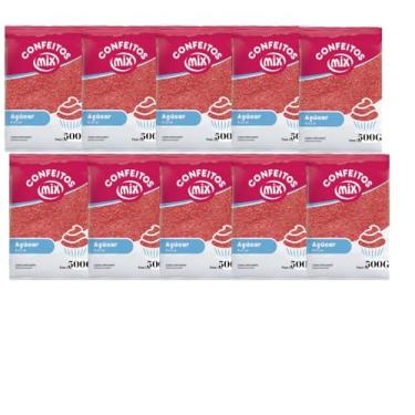 Imagem de 10 Açúcar Colorido Algodão Doce Bolo Cupcake Confeitaria Várias Cores (Laranja)