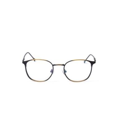 Imagem de Óculos Receituário Otto - Dourado Com Preto Fosco