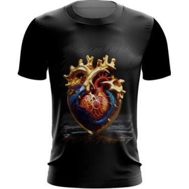 Imagem de Camiseta Dryfit Coração De Ouro Líquido Gold Heart 7 - Kasubeck Store