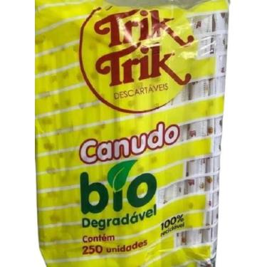 Imagem de Canudo Biodegradável Para Milk Shake 06mm - 250 Unid - Trik Trik