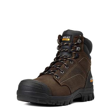 Imagem de Ariat Women's Treadfast 6" Waterproof Steel Toe Work Boot Western, Dark Brown, 11