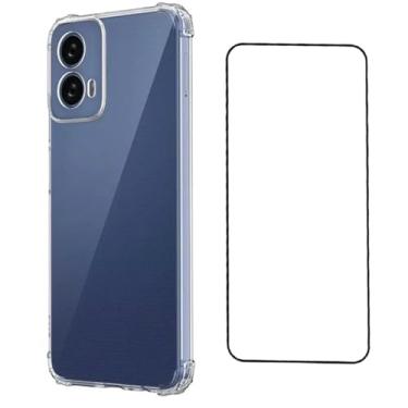 Imagem de Kit Capa Capinha Anti Impactos para Moto G34 e Película De Vidro 3D