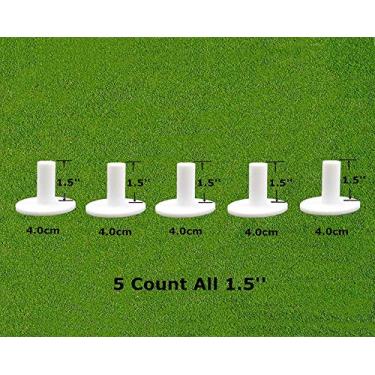 Imagem de Camiseta de borracha para golfe FINGER TEN Valor de condução 5 pacotes, tamanho misto ou 5 tamanhos iguais para tapete de treino, Branco, 5 Pack All 1.5''