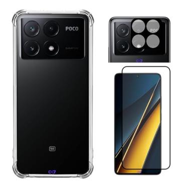 Imagem de COMBO Película 9D Cerâmica + Capa Anti-Impacto + Pelicula Câmera Para Poco X6 Pro 5G (Tela 6.67") - C7 COMPANY