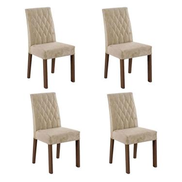 Imagem de Kit 4 Cadeiras de Jantar 4256 Rustic/Imperial Madesa