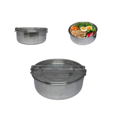 Imagem de Pote Marmita de Alumínio N14 Com Lacre 1 Litro - 01unidade.