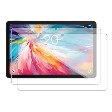 Imagem de FIEWESEY Pacote com 2 protetores de tela de vidro temperado TCL TAB 10 NXTPAPER 5G 10,4 polegadas de alta definição antiarranhões 9H HD transparente sem bolhas para tablet TCL TAB 10 NXTPAPER 5G 10,4