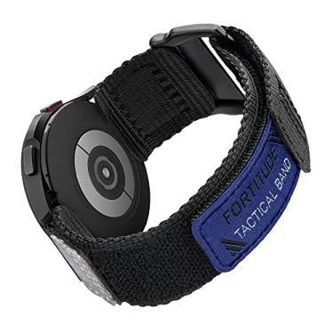 Imagem de Ritche Pulseira de relógio esportiva de nylon de 20 mm de liberação rápida para homens, pulseira de substituição para Samsung Galaxy Watch 4/5/Active 2 pulseiras de relógio 40 mm 44 mm/Galaxy Watch 5 Pro Band 45 mm preta e azul