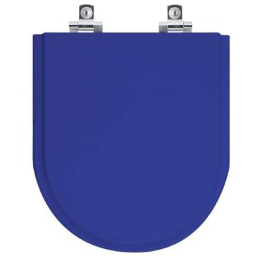 Imagem de Assento Sanitário Soft Close Riviera Azul para vaso Celite
