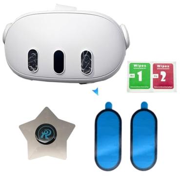 Imagem de Hupaivrmrar Novo fone de ouvido VR de substituição para lente de câmera frontal para Oculus Meta Quest 3 com fita dupla face, não deixa impressões digitais, acessório de alta definição, não vidro