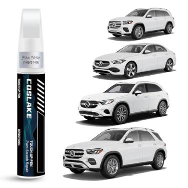 Imagem de COSLAKE Tinta de retoque de carro (branco polar (149/9149)) para Mercedes-Benz, kit de reparo de arranhões de pintura de carro, solução rápida e fácil de reparar, caneta removedor de arranhões 2 em 1