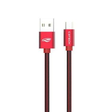 Imagem de Cabo Micro USB 2 MT Vermelho C3 TECH CB200RD - C3TECH