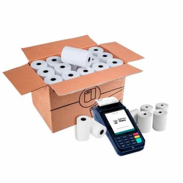 Imagem de Caixa Bobina Térmica Máquina de Cartão 30 Unidades 30 Bobinas 57x15 Br