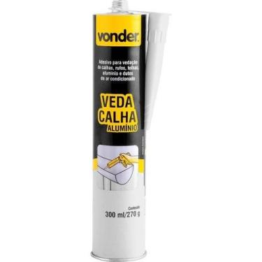 Imagem de Veda calha aluminio 300ml/270g vcv0270 vonder para vedação de telhas, 