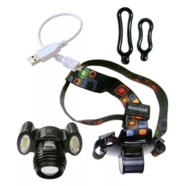 Imagem de Lanterna De Cabeça Recarregável 2Cob Led Jy-8858 - Jws-