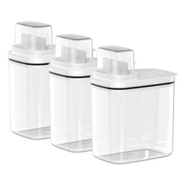 Imagem de Kit 3 Dispensers Organizadores Amaciante Sabão Lavanderia - OU