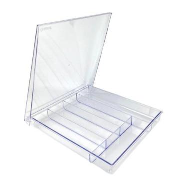 Imagem de Porta Talher Organizador De Gaveta Com Tampa 5 Divisórias - Keita, K27