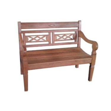 Imagem de Banco Namoradeira Rústico Losango em Madeira de Demolição - Cód 2133 -