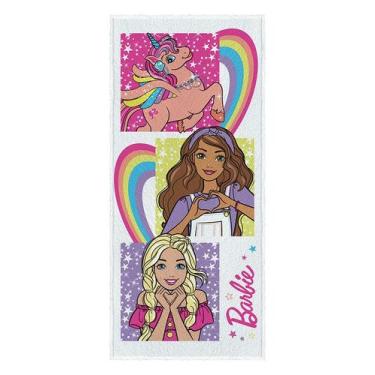 Imagem de Toalha de Banho Felpuda Estampada Barbie 0,60cm x 1,20m - Lepper
