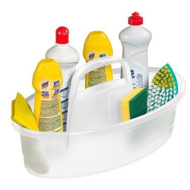 Imagem de Balaio Cesto Oval 6l Organizador Produto Limpeza Lavanderia Plástico -