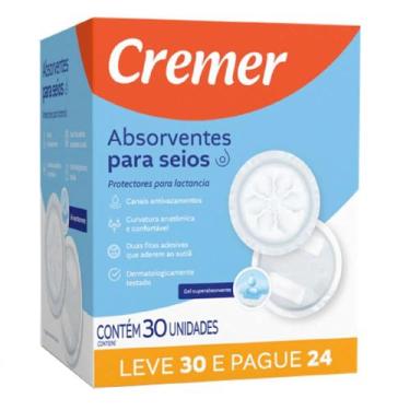 Imagem de Absorvente Cremer Para Seios 24 unds Cremer