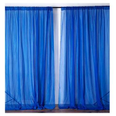 Imagem de Cortina Voal Luxo 8mx2,8m Sem Forro Pra Varao Sala Ou Quarto - Chrisne