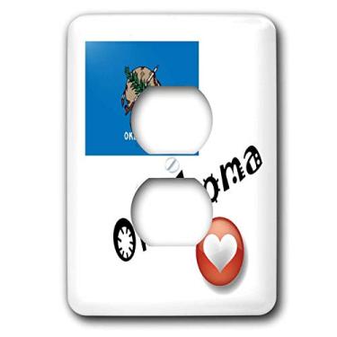 Imagem de 3dRose lsp_7204_6"I Love Oklahoma 2 Capa de tomada multicolorida