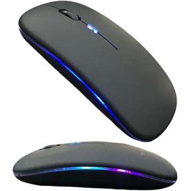 Imagem de Mouse Sem Fio Recarregável, Design Luminoso, Clique Silencioso, Ajuste de Sensibilidade DPI, Conexão USB