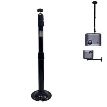 Imagem de NVRTTRR Suporte extensível para projetor, ângulo ajustável de 360°, preto (29 a 40 cm)