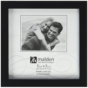 Imagem de Malden International Designs Moldura de madeira conceito preto, dupla vertical, 2-8x10, preta