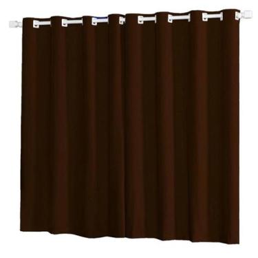 Imagem de Cortina Oxford 2,80 x 1,50 Inibe a Claridade - DH Enxovais, Marrom