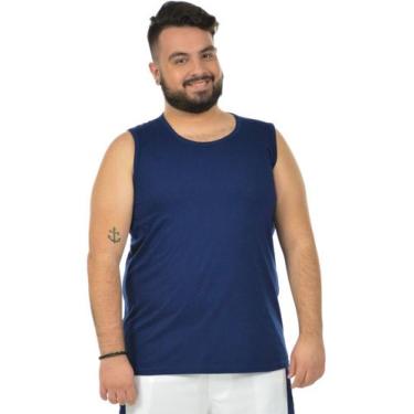 Imagem de Regata machão plus size fenomenal, Azul marinho, 54