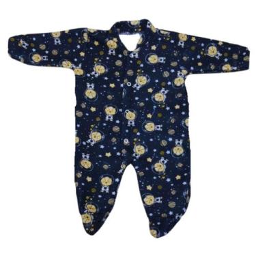 Imagem de Macacão Pijama Longo Bebê Menino Soft com Pezinho Inverno - Sophi, Azu