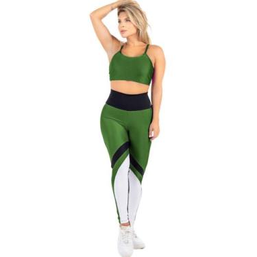 Imagem de Conjunto 2 Peças Calça Legging e Top Com Bojo Costas Nuas - HYPE MODAS