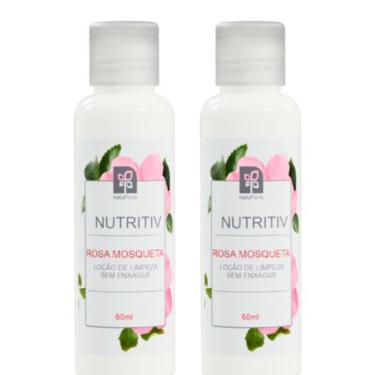 Imagem de LOÇÃO DE LIMPEZA FACIAL ROSA MOSQUETA NUTRITIV 60ml NATUFLORES Kit 2un