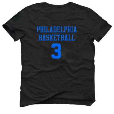 Imagem de Camiseta Basquete Cidade Philadelphia Basketball número 3 - Loja White